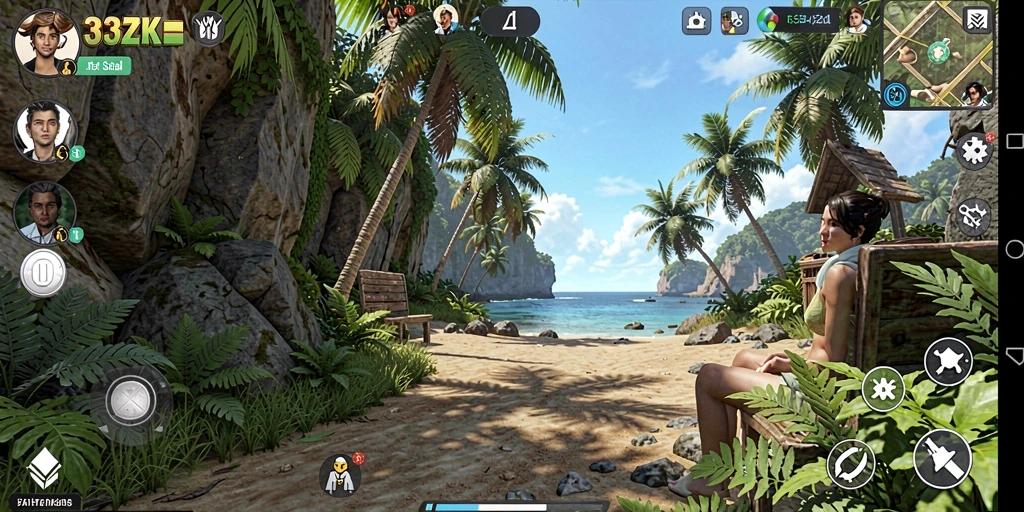 Tampilan gameplay 33ZK yang cerah dan penuh warna.