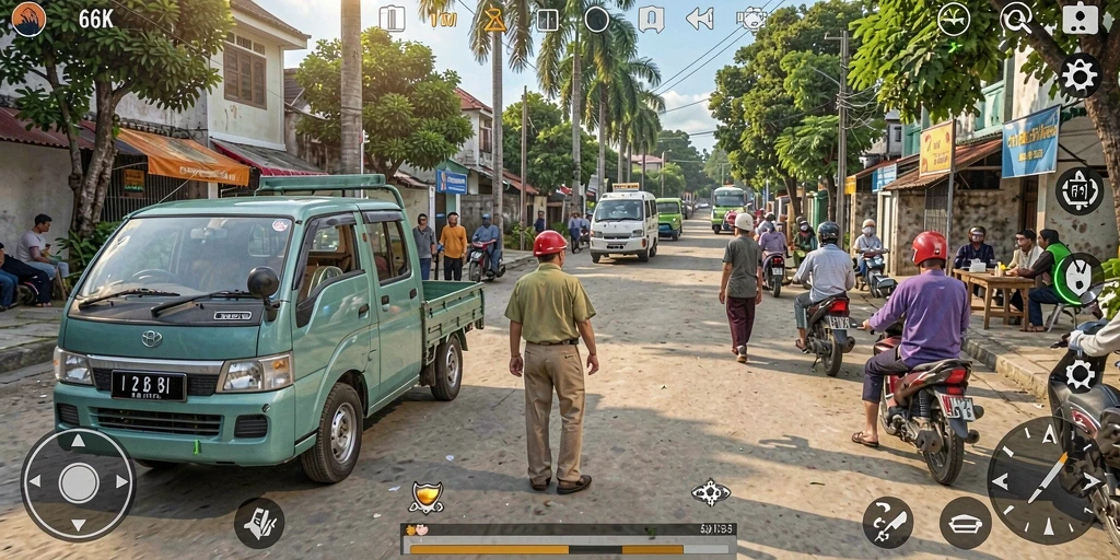 Tampilan menarik dari gameplay Simulation di 66K.