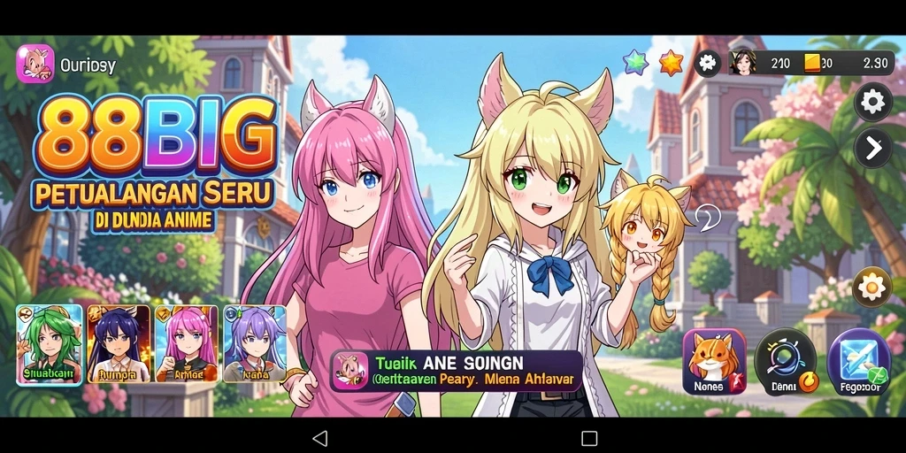 Gameplay <strong>88BIG</strong> yang penuh warna dan karakter Anime.