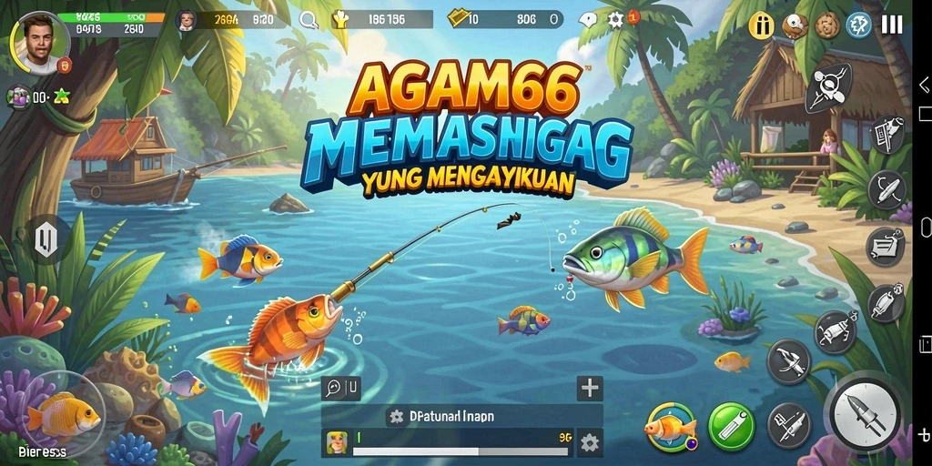 Tampilan gameplay AGAM66 yang memikat saat menangkap ikan.