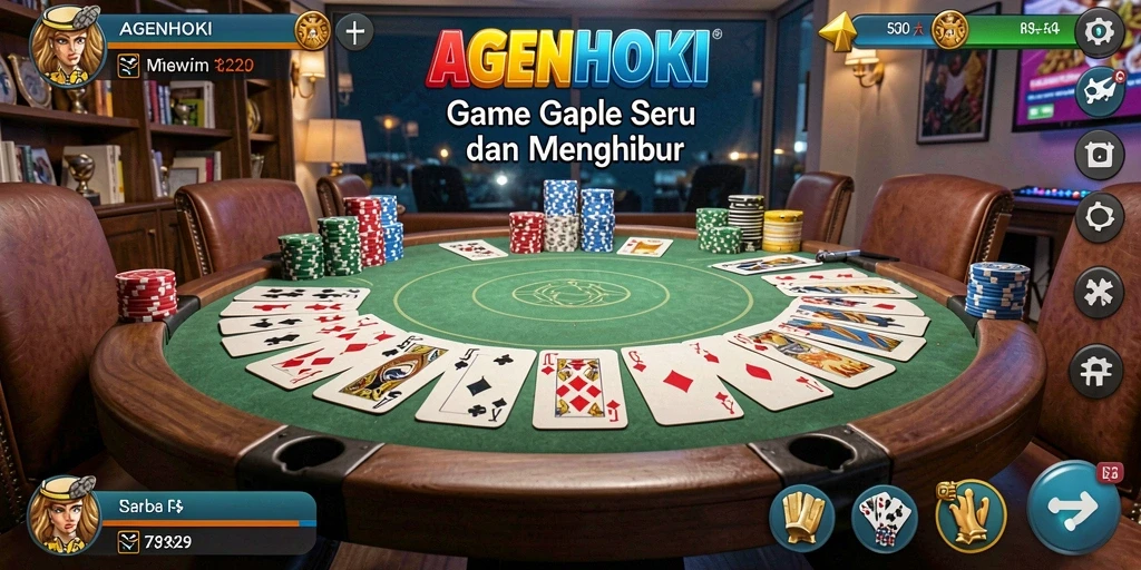 Gameplay Gaple yang seru dan interaktif di AGENHOKI.