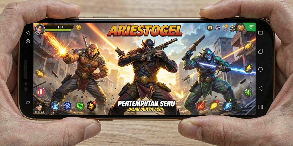 Tampilan seru gameplay ARIESTOGEL dengan aksi yang mendebarkan.