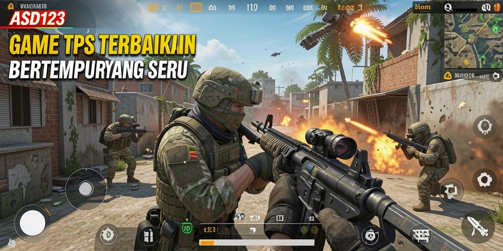 Screenshot gameplay <strong>ASD123</strong> menampilkan aksi seru dalam pertempuran TPS.
