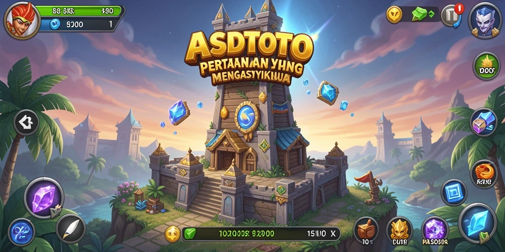 Tampilan gameplay ASDTOTO yang menampilkan pertahanan menara yang seru dan strategis.
