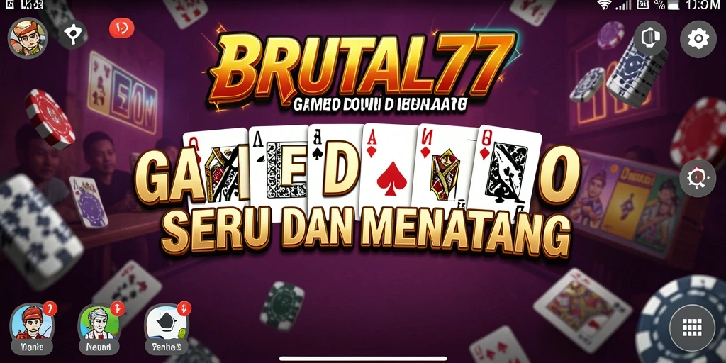 Tampilan gameplay seru BRUTAL77 dengan pemain yang bersaing.