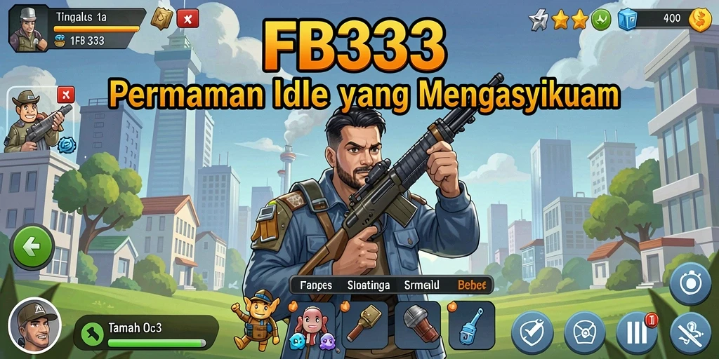 Tangkapan layar FB333 yang menunjukkan gameplay santai dan interaktif.