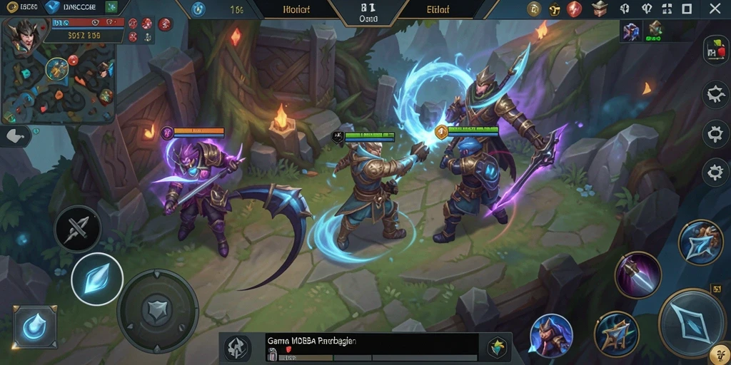 Screenshot gameplay menampilkan aksi pertempuran seru di IDNSCORE.