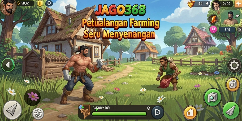 Screenshot JAGO368 menampilkan permainan Farming yang menarik dan penuh warna.