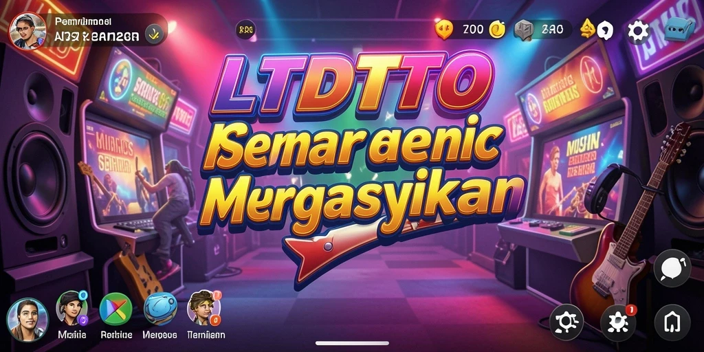 Tampilan gameplay LTDTOTO dengan berbagai lagu dan tantangan menarik.