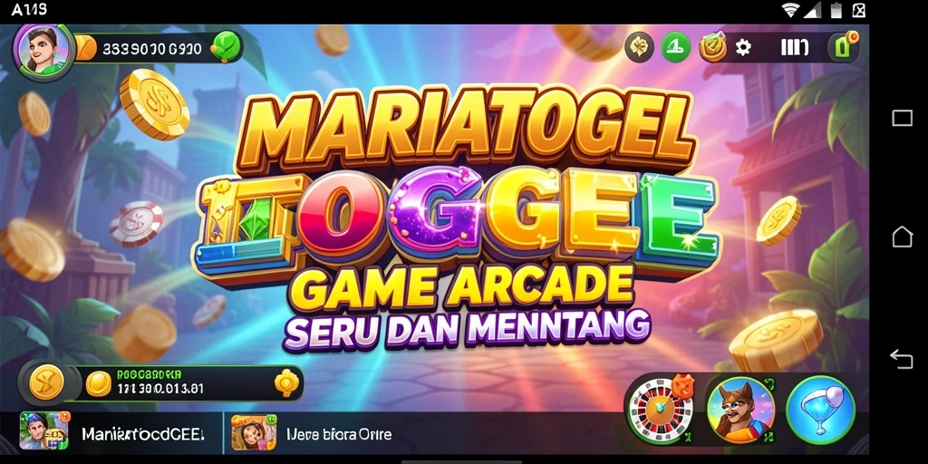 Screenshot gameplay MARIATOGEL menampilkan aksi mendebarkan di arena Arcade.