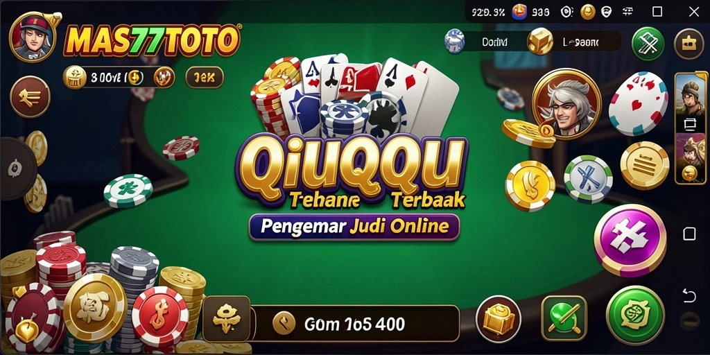 Tampilan gameplay seru dalam aplikasi QiuQiu MAS77TOTO.