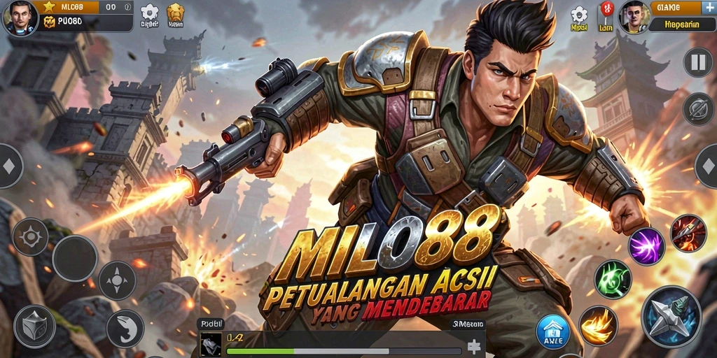 Tampilan menegangkan dari aksi pertempuran dalam MILO88.