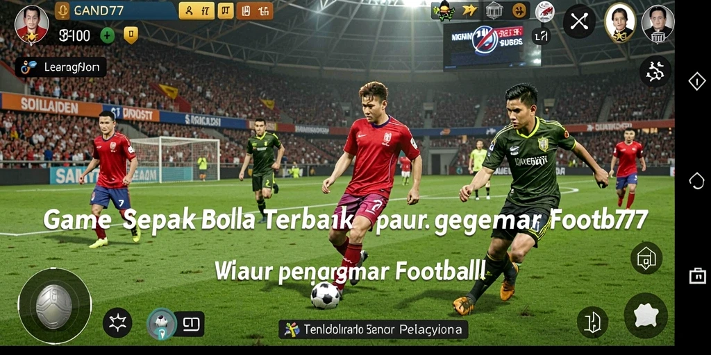 Screenshot SAND77 menunjukkan aksi seru dalam permainan sepak bola.