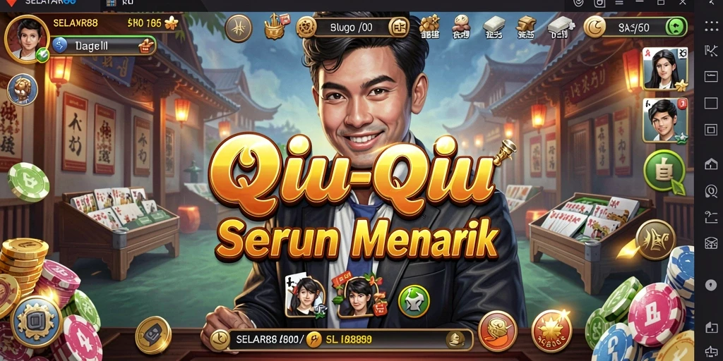 Screenshot menunjukkan gameplay intens QiuQiu di SELAYAR88.
