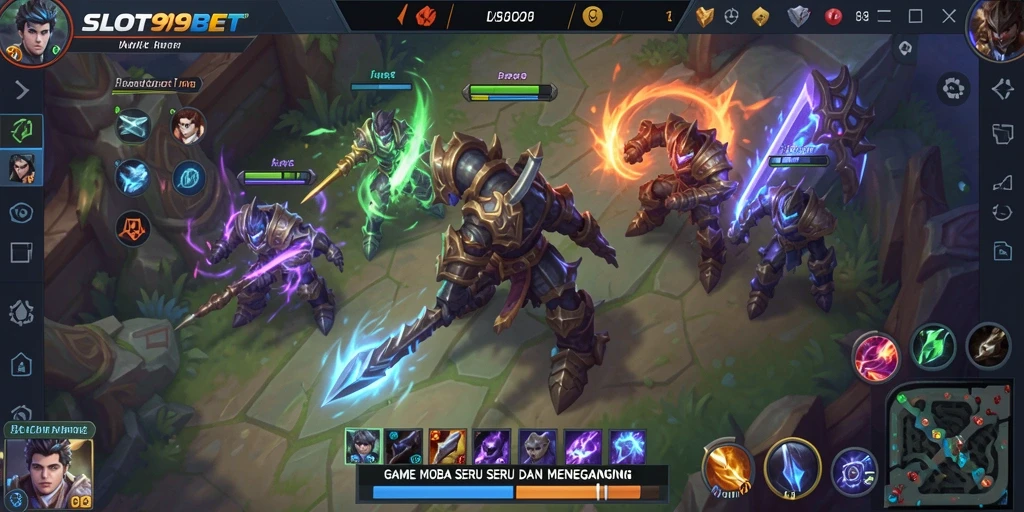 Tangkapan layar utama SLOT99BET menunjukkan aksi seru dalam permainan MOBA.