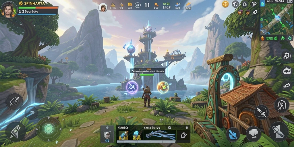 Tampilan gameplay SPINHARTA yang menarik dan interaktif.