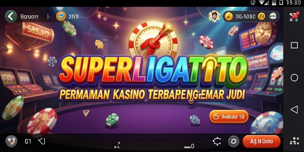 Screenshot utama SUPERLIGATOTO menampilkan gameplay kasino yang seru.