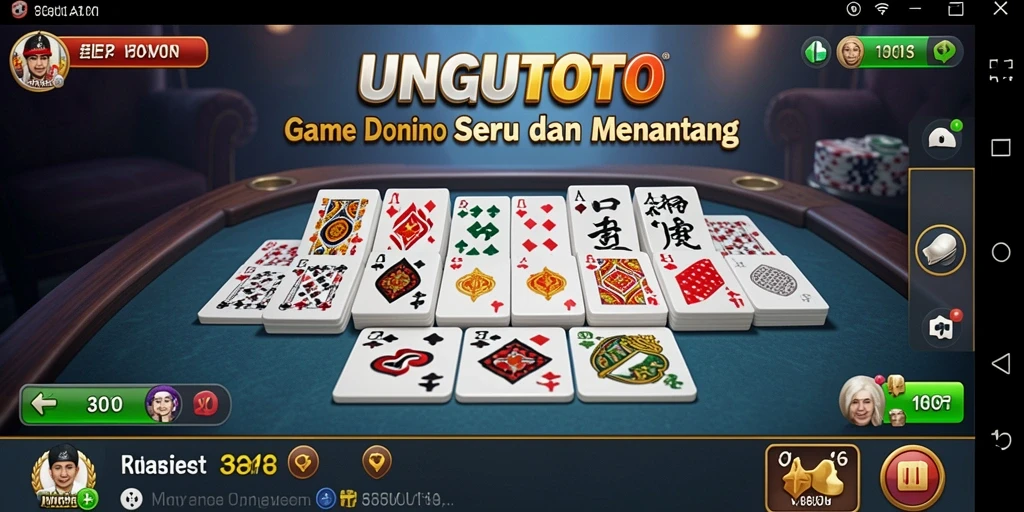 Tampilan seru gameplay Domino di UNGUTOTO.