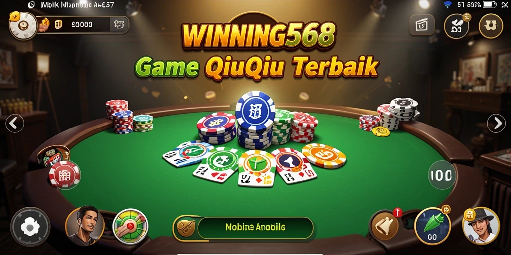 Tampilan grafis menawan dari permainan QiuQiu WINNING568.